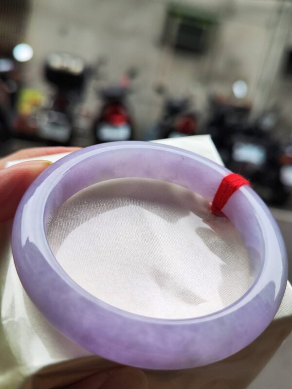 🌸滿色濃紫羅蘭正圈手鐲  天然緬甸玉A貨 🌸