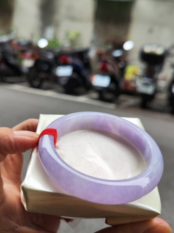 🌸滿色濃紫羅蘭正圈手鐲  天然緬甸玉A貨 🌸