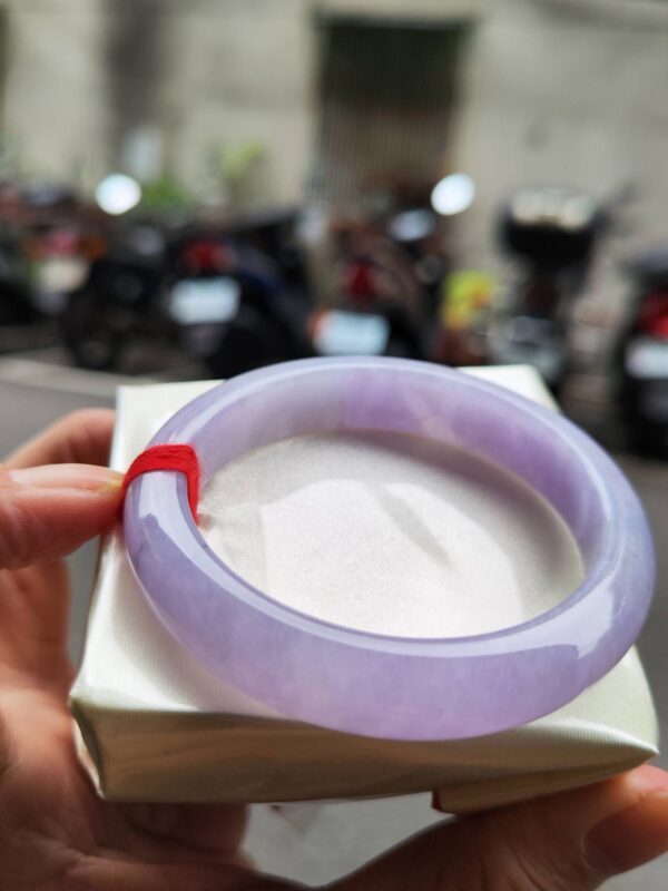 🌸滿色濃紫羅蘭正圈手鐲  天然緬甸玉A貨 🌸