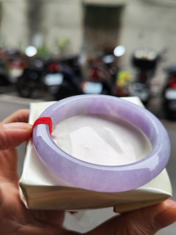 🌸滿色濃紫羅蘭正圈手鐲  天然緬甸玉A貨 🌸