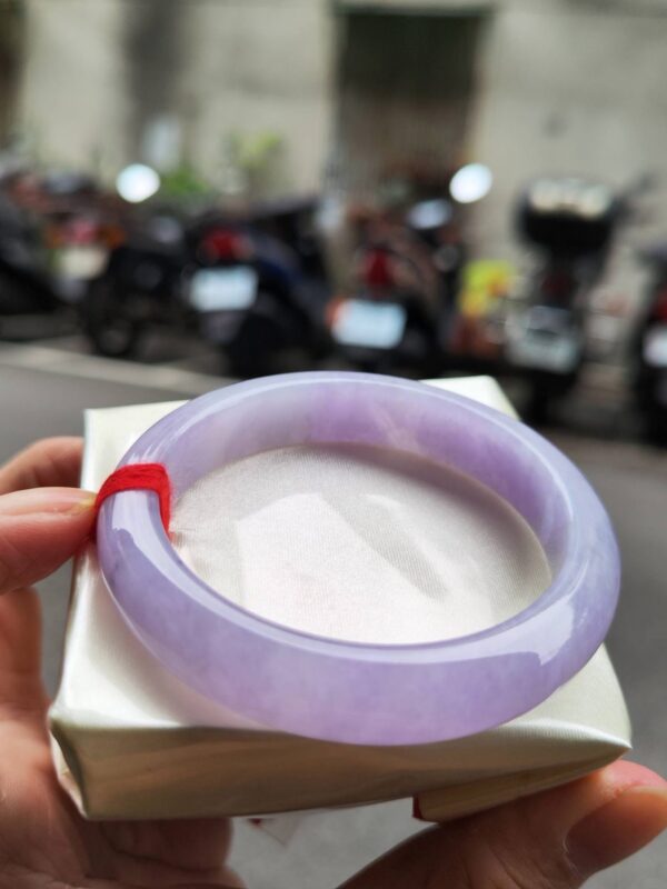 🌸滿色濃紫羅蘭正圈手鐲  天然緬甸玉A貨 🌸