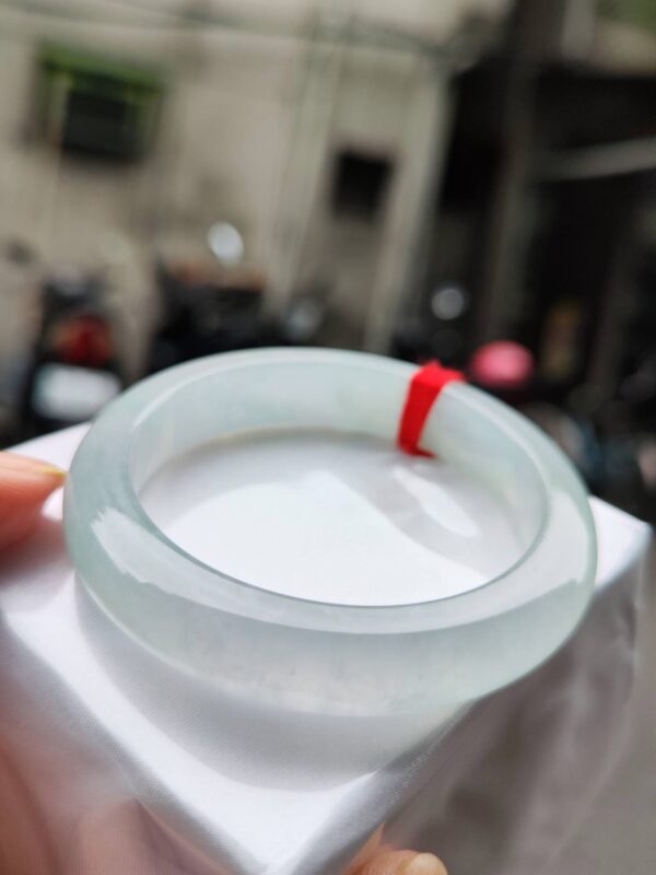 🌸  放光玻璃種白月光正圈手鐲  天然緬甸玉A貨 🌸