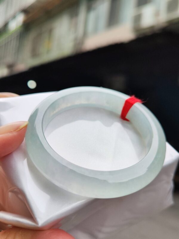 🌸  放光玻璃種白月光正圈手鐲  天然緬甸玉A貨 🌸
