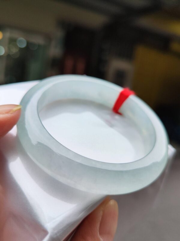 🌸  放光玻璃種白月光正圈手鐲  天然緬甸玉A貨 🌸