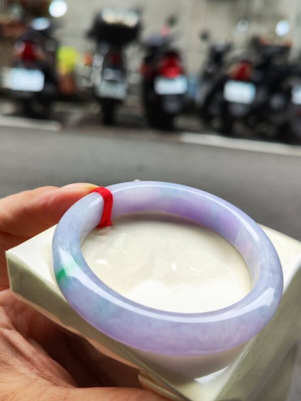 🌸濃紫羅蘭春彩正圈手鐲  天然緬甸玉A貨 🌸