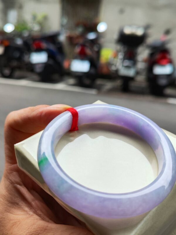 🌸濃紫羅蘭春彩正圈手鐲  天然緬甸玉A貨 🌸