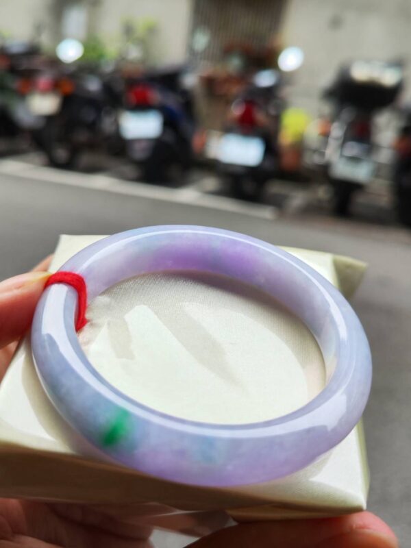 🌸濃紫羅蘭春彩正圈手鐲  天然緬甸玉A貨 🌸