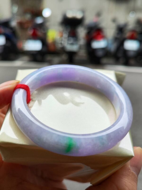 🌸濃紫羅蘭春彩正圈手鐲  天然緬甸玉A貨 🌸