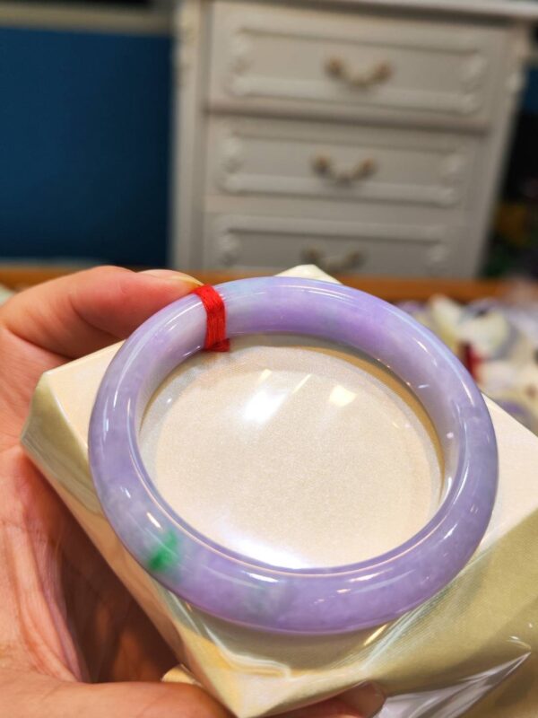 🌸濃紫羅蘭春彩正圈手鐲  天然緬甸玉A貨 🌸