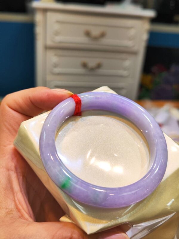 🌸濃紫羅蘭春彩正圈手鐲  天然緬甸玉A貨 🌸
