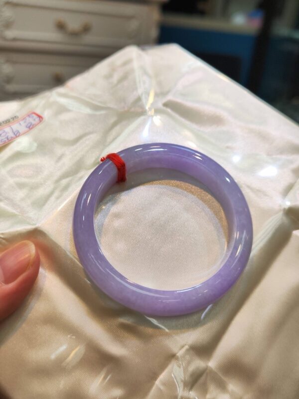 🌸滿色濃紫羅蘭正圈手鐲  天然緬甸玉A貨 🌸