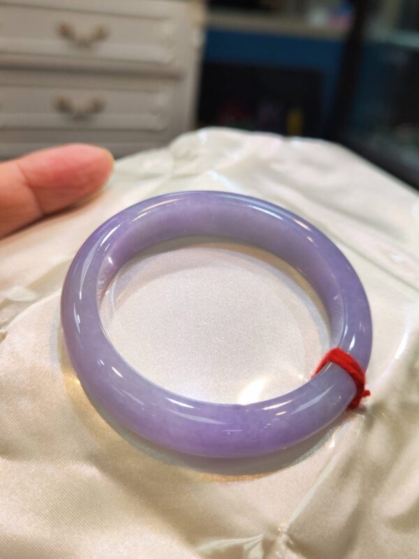 🌸滿色濃紫羅蘭正圈手鐲  天然緬甸玉A貨 🌸