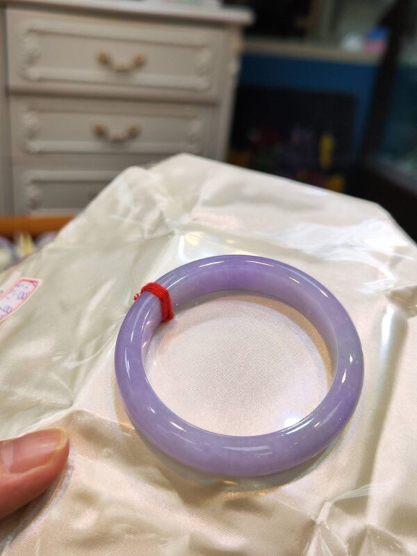 🌸滿色濃紫羅蘭正圈手鐲  天然緬甸玉A貨 🌸