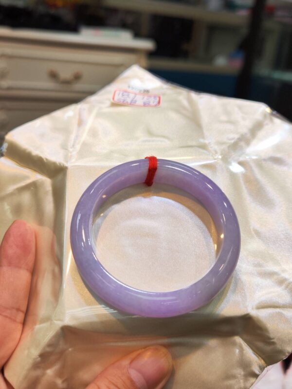 🌸滿色濃紫羅蘭正圈手鐲  天然緬甸玉A貨 🌸