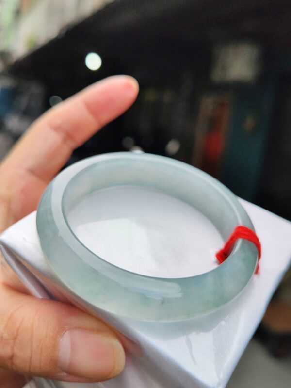 🌸  放光玻璃種正圈手鐲  天然緬甸玉A貨 🌸