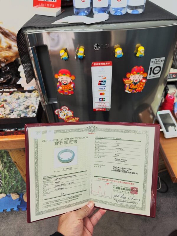 🌸  放光玻璃種正圈手鐲  天然緬甸玉A貨 🌸