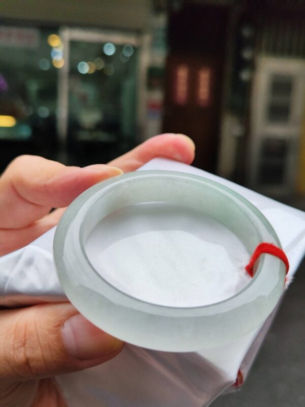 🌸  冰種飄淡綠正圈厚庄手鐲  天然緬甸玉A貨 🌸