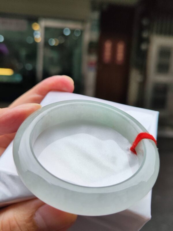 🌸  冰種飄淡綠正圈厚庄手鐲  天然緬甸玉A貨 🌸