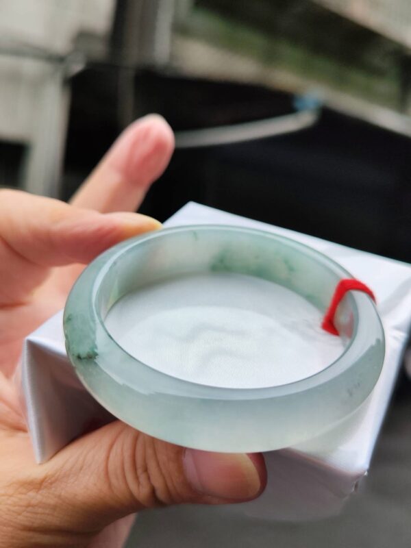 🌸  冰玻飄花正圈手鐲  天然緬甸玉A貨 🌸