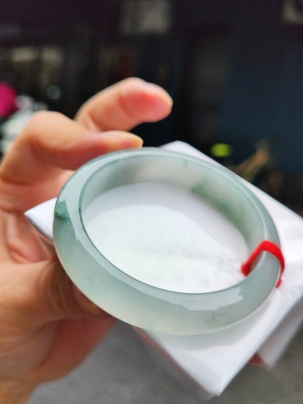 🌸  冰玻飄花正圈手鐲  天然緬甸玉A貨 🌸