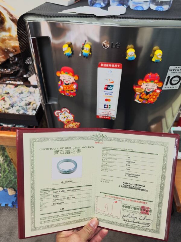 🌸  冰玻飄花正圈手鐲  天然緬甸玉A貨 🌸