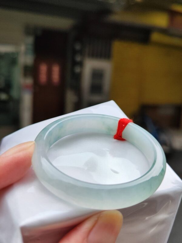 🌸  冰玻飄花正圈手鐲  天然緬甸玉A貨 🌸