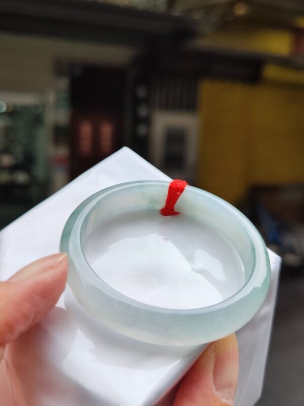 🌸  冰玻飄花正圈手鐲  天然緬甸玉A貨 🌸