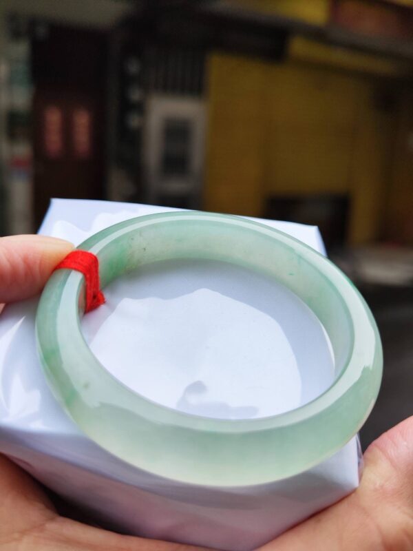 🌸  放光玻璃種正圈手鐲  天然緬甸玉A貨 🌸