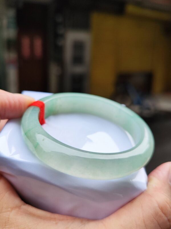 🌸  放光玻璃種正圈手鐲  天然緬甸玉A貨 🌸