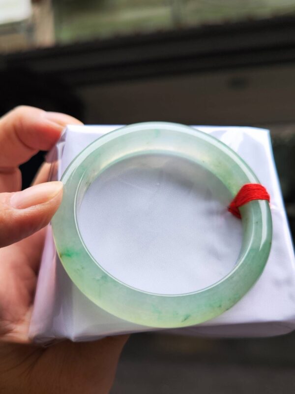 🌸  放光玻璃種正圈手鐲  天然緬甸玉A貨 🌸