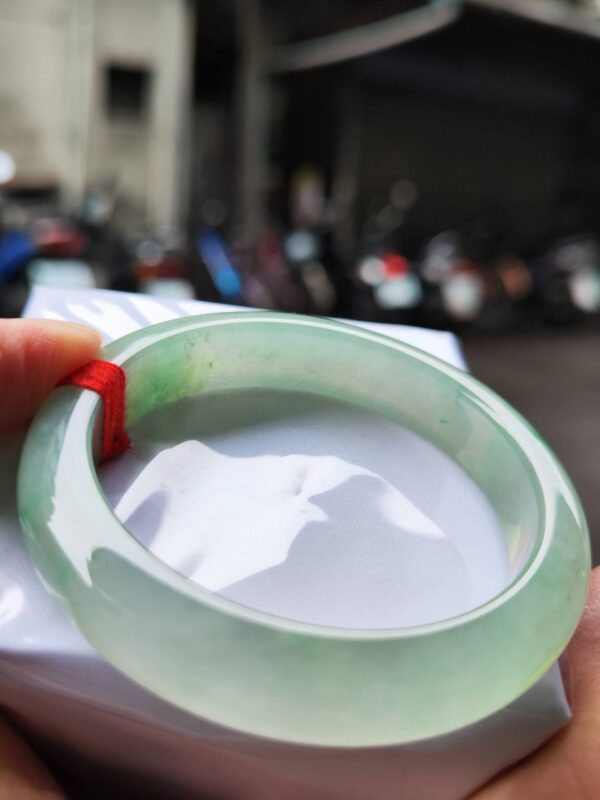 🌸  放光玻璃種正圈手鐲  天然緬甸玉A貨 🌸