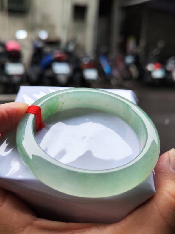 🌸  放光玻璃種正圈手鐲  天然緬甸玉A貨 🌸