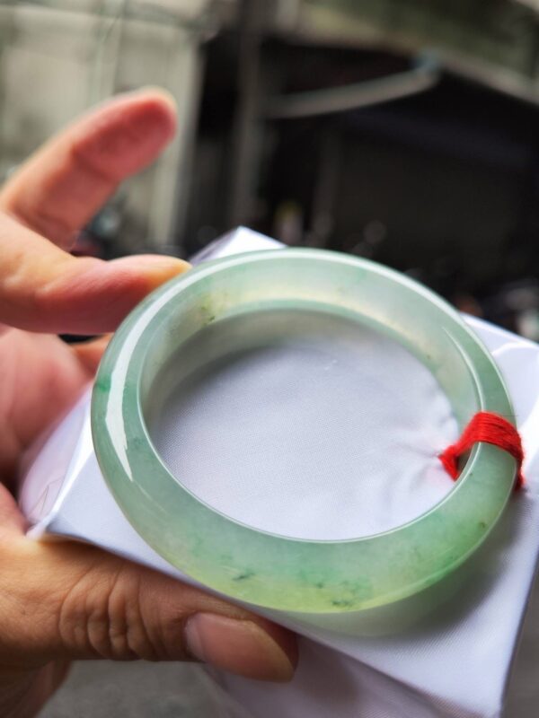 🌸  放光玻璃種正圈手鐲  天然緬甸玉A貨 🌸