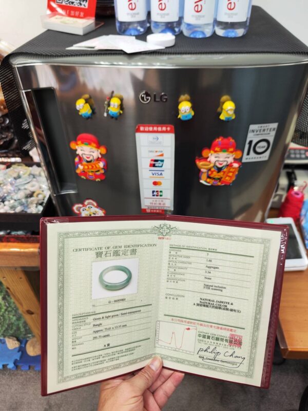 🌸  放光玻璃種正圈手鐲  天然緬甸玉A貨 🌸