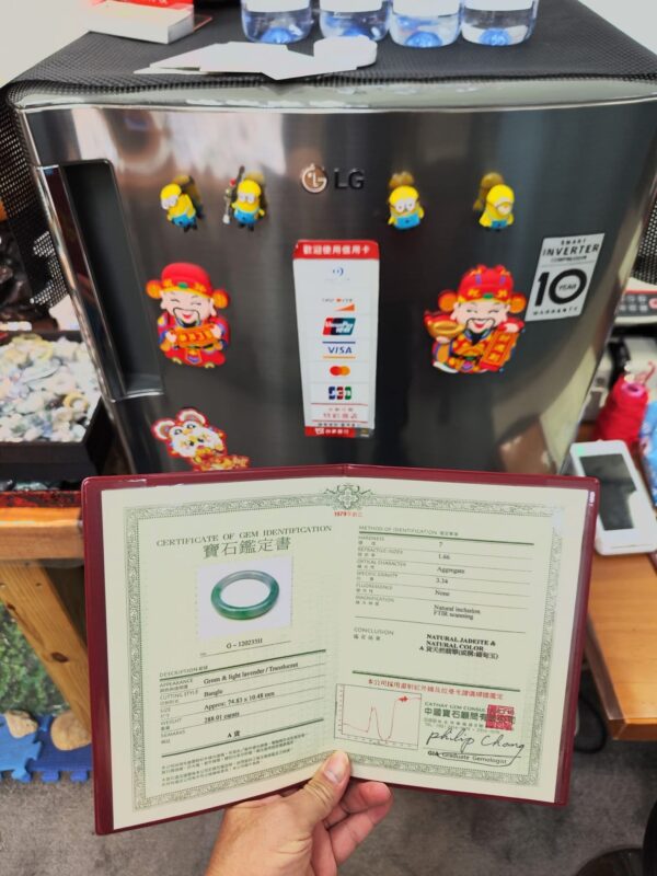 🌸  淡紫飄陽綠正圈圓骨手鐲  天然緬甸玉A貨 🌸