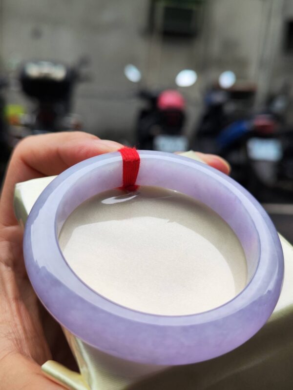 🌸冰透滿色濃紫羅蘭正圈手鐲  天然緬甸玉A貨 🌸