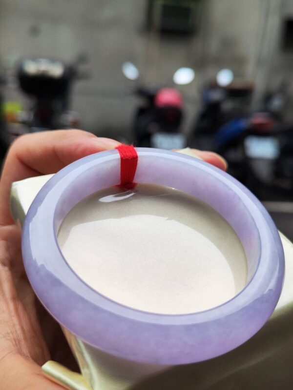 🌸冰透滿色濃紫羅蘭正圈手鐲  天然緬甸玉A貨 🌸