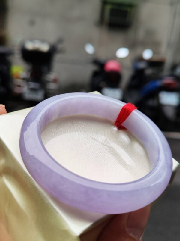 🌸冰透滿色濃紫羅蘭正圈手鐲  天然緬甸玉A貨 🌸