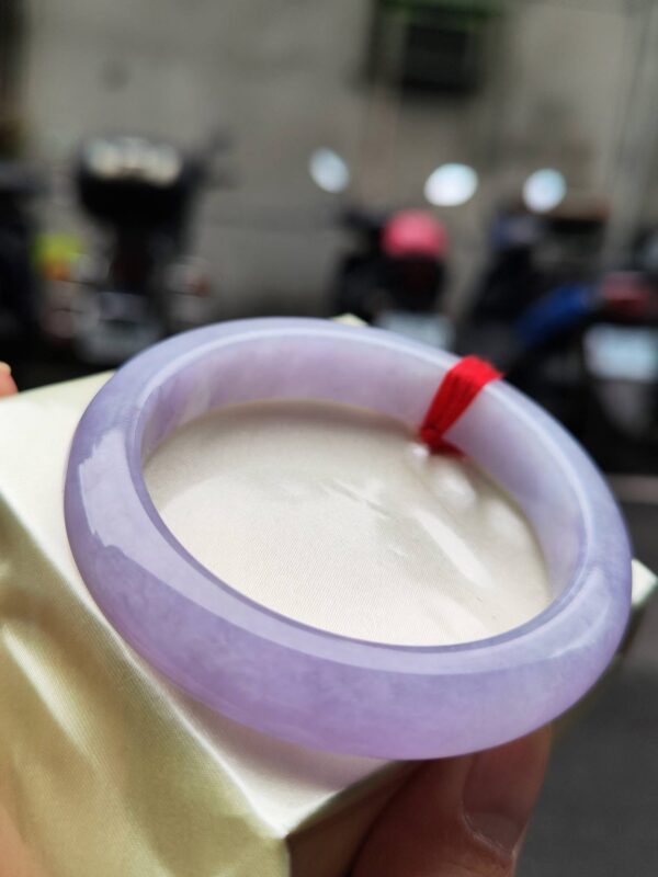 🌸冰透滿色濃紫羅蘭正圈手鐲  天然緬甸玉A貨 🌸