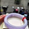 🌸冰透滿色濃紫羅蘭正圈手鐲  天然緬甸玉A貨 🌸