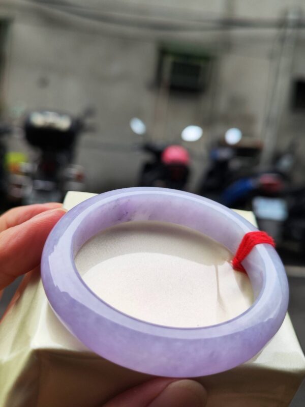 🌸冰透滿色濃紫羅蘭正圈手鐲  天然緬甸玉A貨 🌸