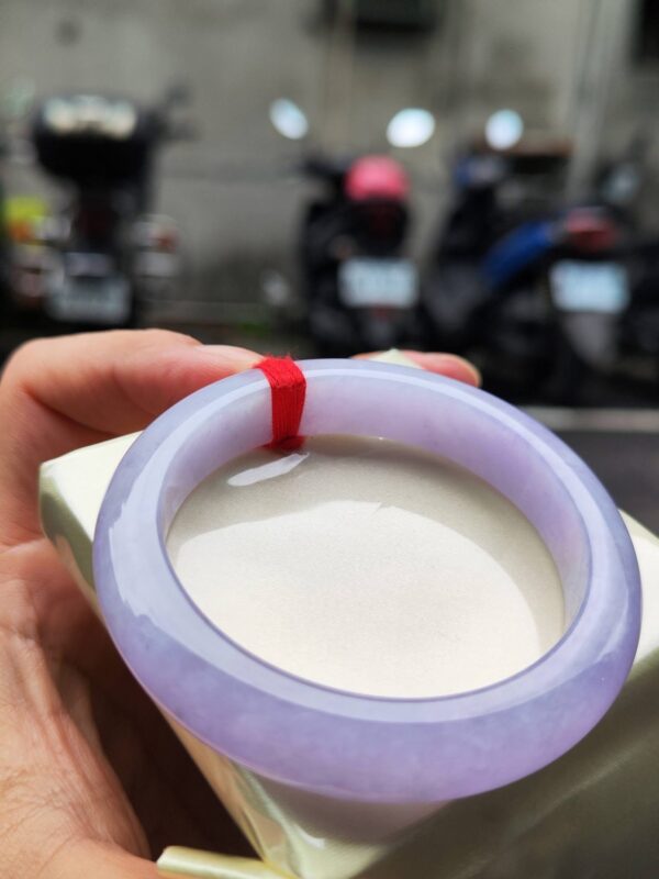 🌸冰透滿色濃紫羅蘭正圈手鐲  天然緬甸玉A貨 🌸