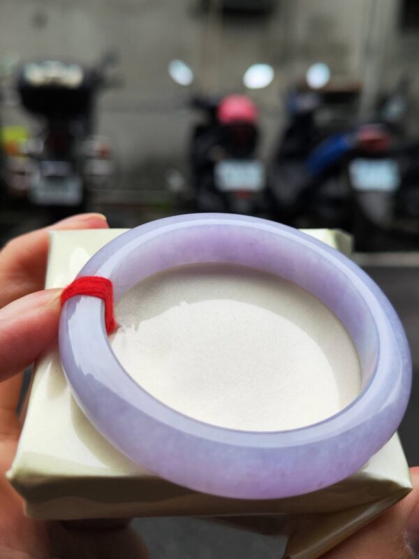 🌸冰透滿色濃紫羅蘭正圈手鐲  天然緬甸玉A貨 🌸