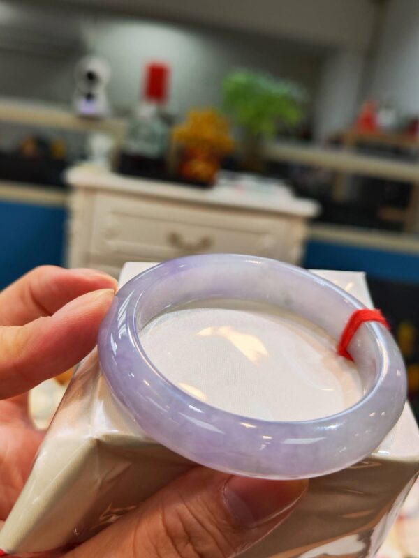 🌸冰種紫羅蘭正圈手鐲  天然緬甸玉A貨 🌸