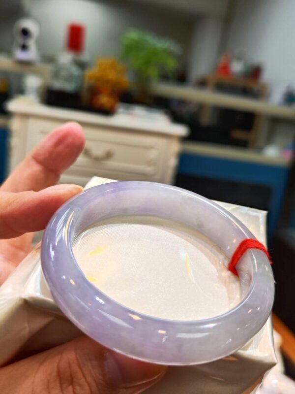 🌸冰種紫羅蘭正圈手鐲  天然緬甸玉A貨 🌸