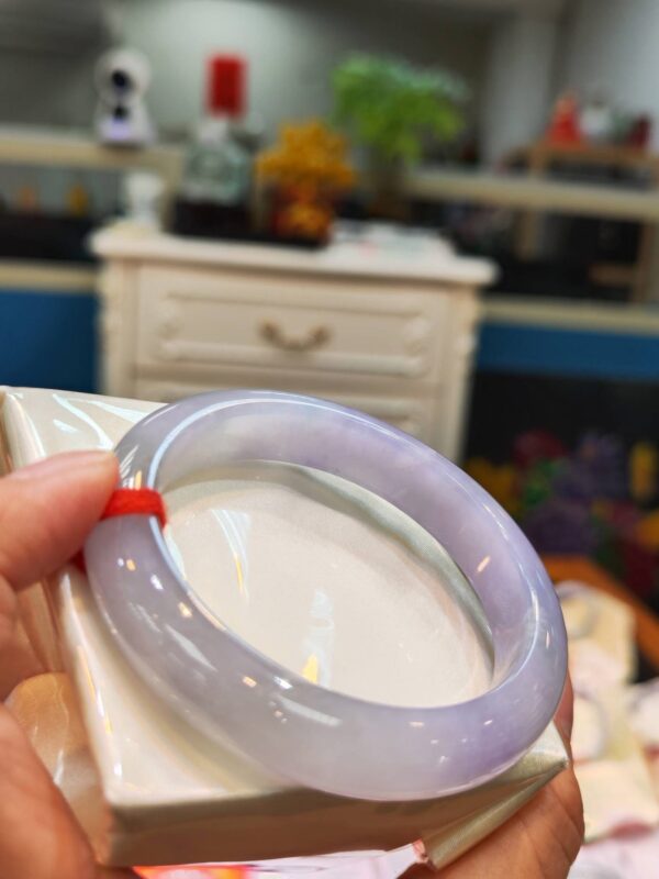 🌸冰種紫羅蘭正圈手鐲  天然緬甸玉A貨 🌸