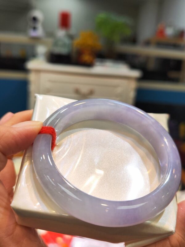 🌸冰種紫羅蘭正圈手鐲  天然緬甸玉A貨 🌸