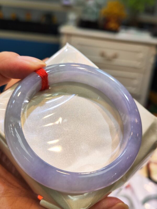 🌸冰種紫羅蘭正圈手鐲  天然緬甸玉A貨 🌸