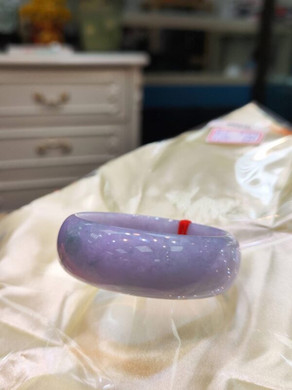 🌸 紫羅蘭正圈輪胎鐲｜天然緬甸玉A貨 🌸