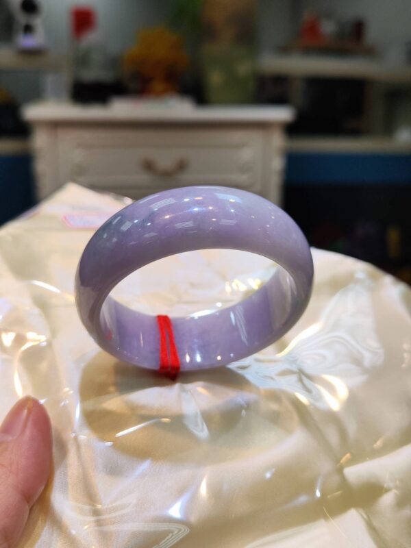 🌸 紫羅蘭正圈輪胎鐲｜天然緬甸玉A貨 🌸